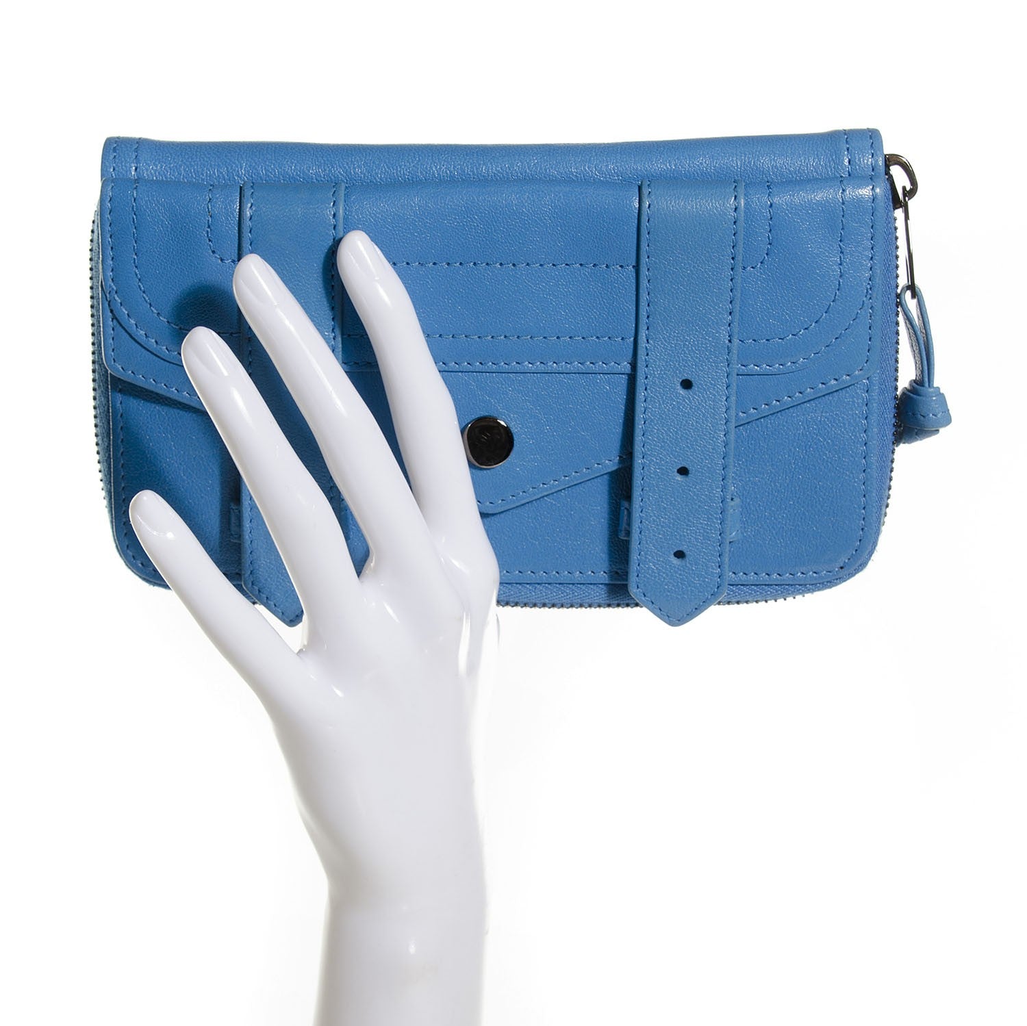 Proenza Schouler Lambskin PS1 Large Zip Around Wallet Oahu 2 of 16