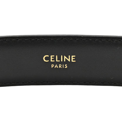 Celine Box Calfskin Medium 25mm Triomphe Belt 75 30 Black 4 of 5