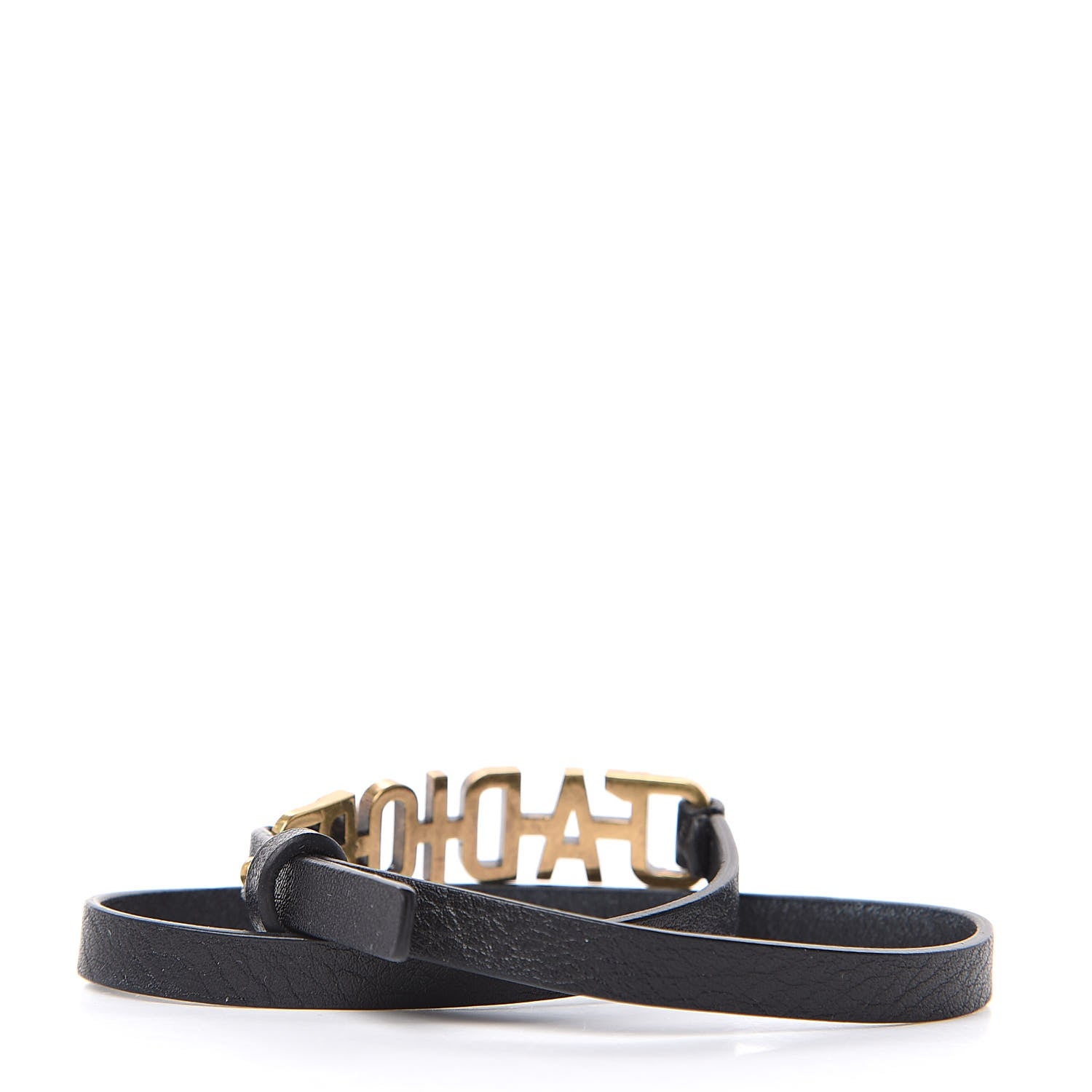 Christian Dior Calfskin J'adior Double Bracelet Black 3 of 5