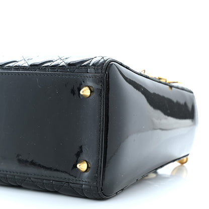 Christian Dior Patent Cannage Medium Lady Dior Black 10 of 12