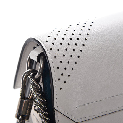 Givenchy Lambskin Perforated Small GV3 Shoulder Bag White 7 of 9