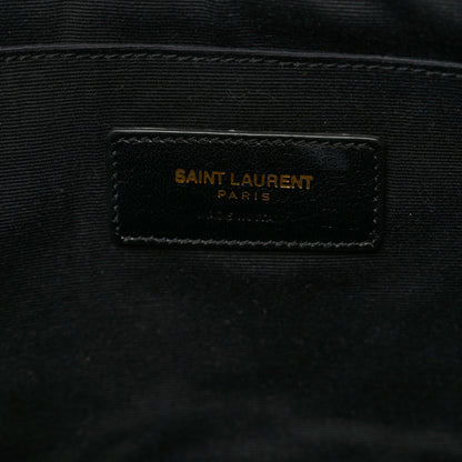 Saint Laurent Calfskin Matelasse Monogram Cassandre Tablet Pouch Marine 6 of 7