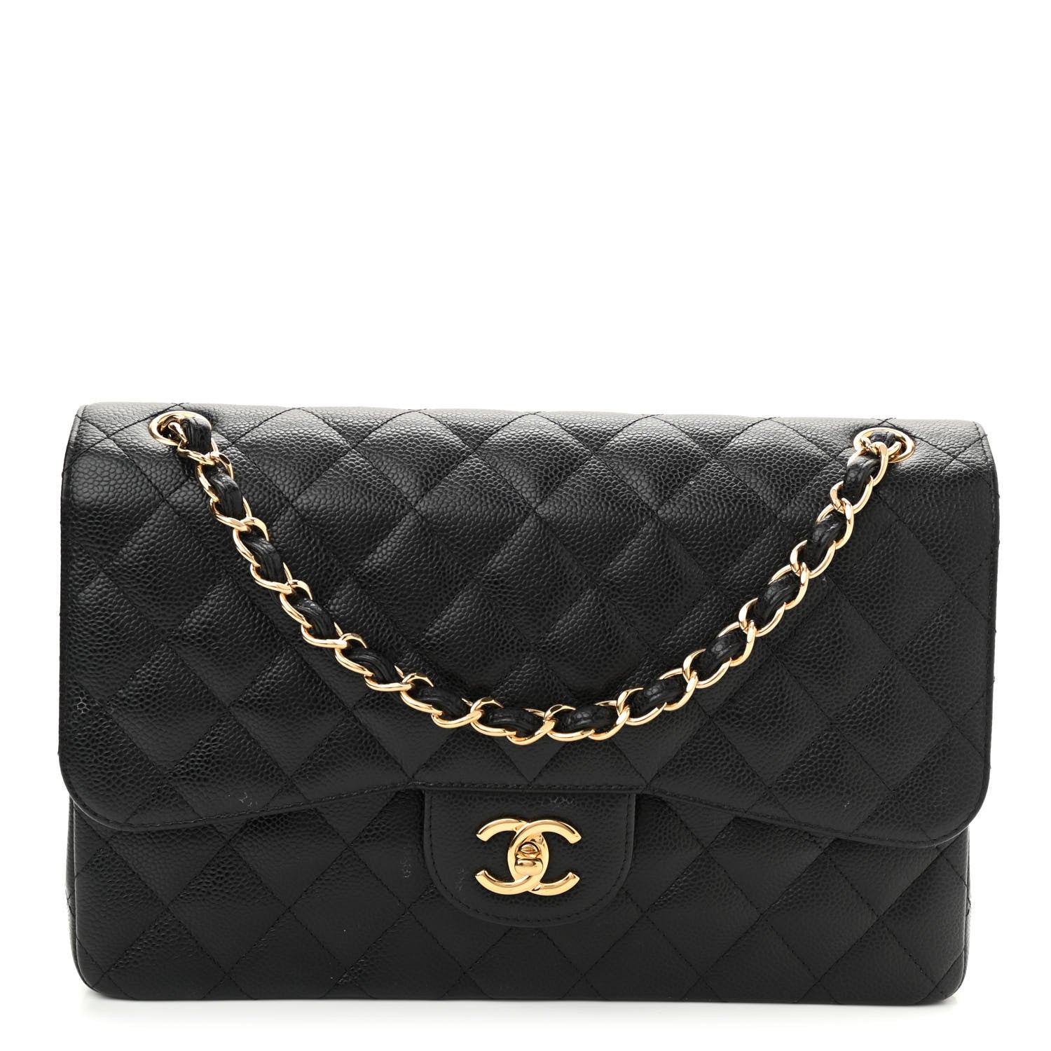 Chanel Caviar Quilted Jumbo Double Flap Black 1 of 10