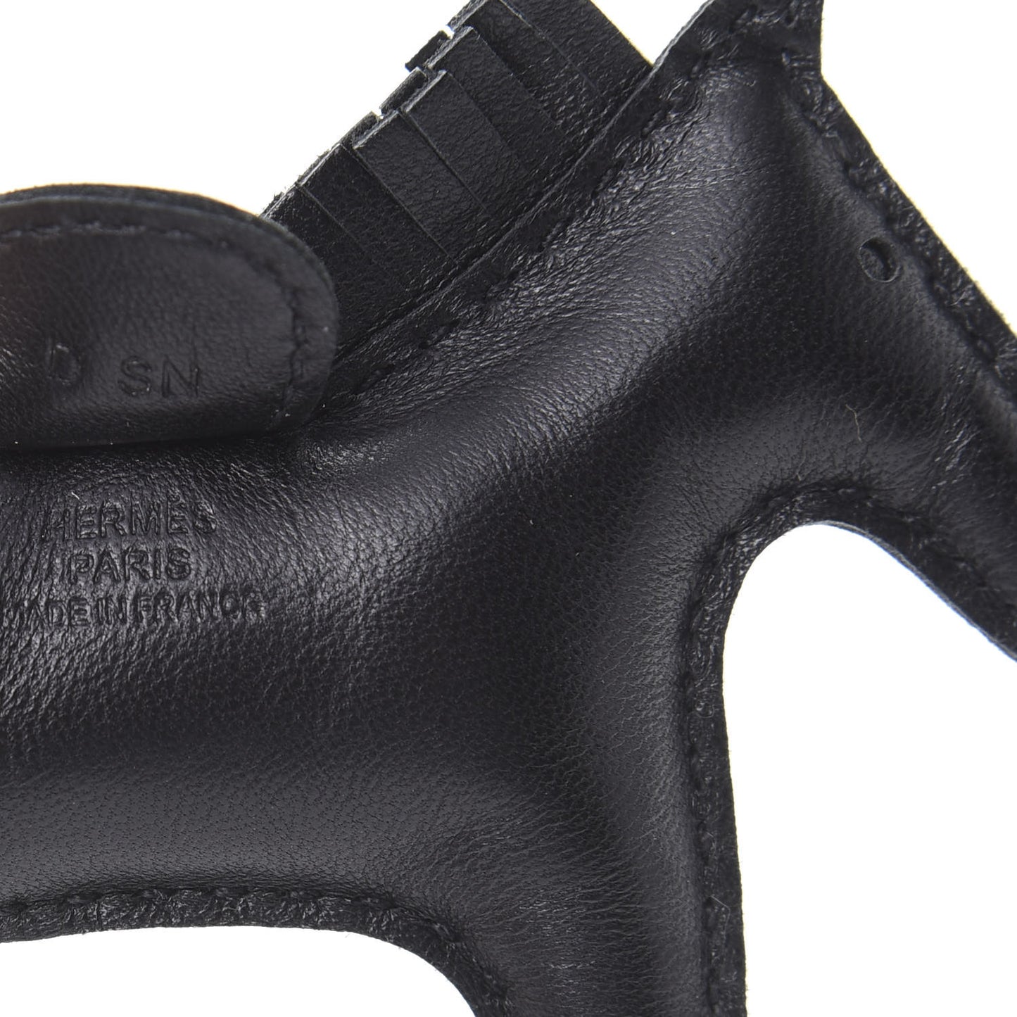 Milo Lambskin Grigri Rodeo Horse Bag Charm PM So Black