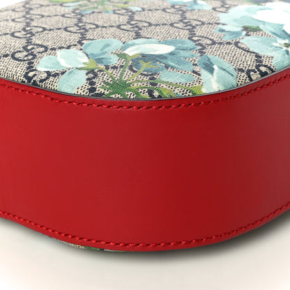 Gucci GG Supreme Monogram Blooms Mini Chain Shoulder Bag Beige Blue Navy Hibiscus Red 10 of 11