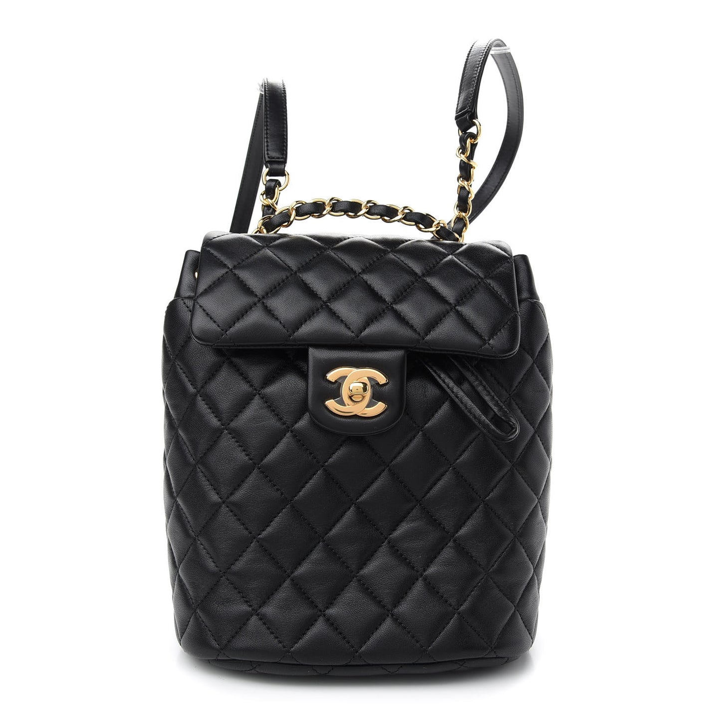Lambskin Quilted Mini Urban Spirit Backpack Black