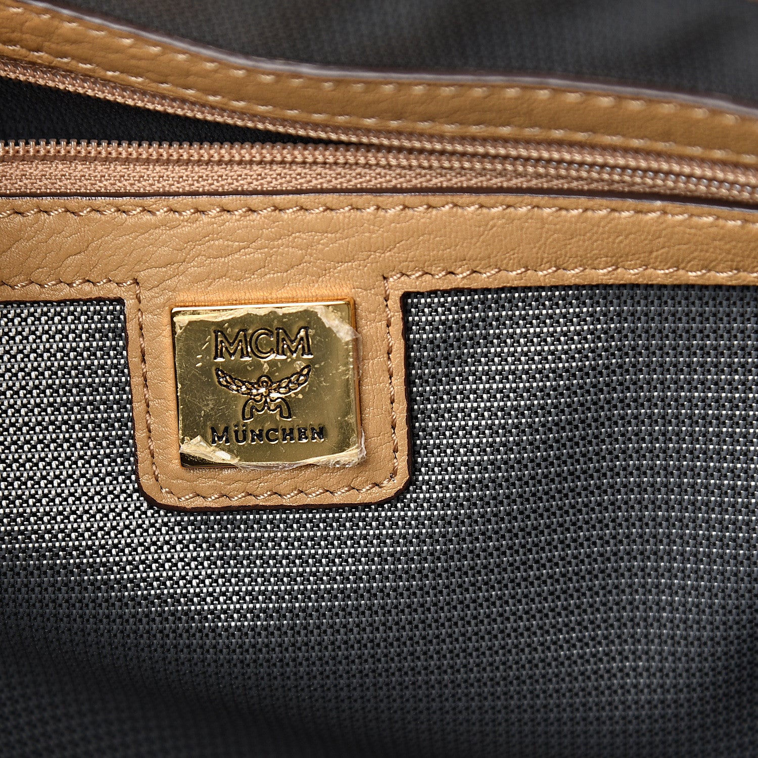 MCM Visetos Medium Side Stud Stark Backpack Beige 5 of 9