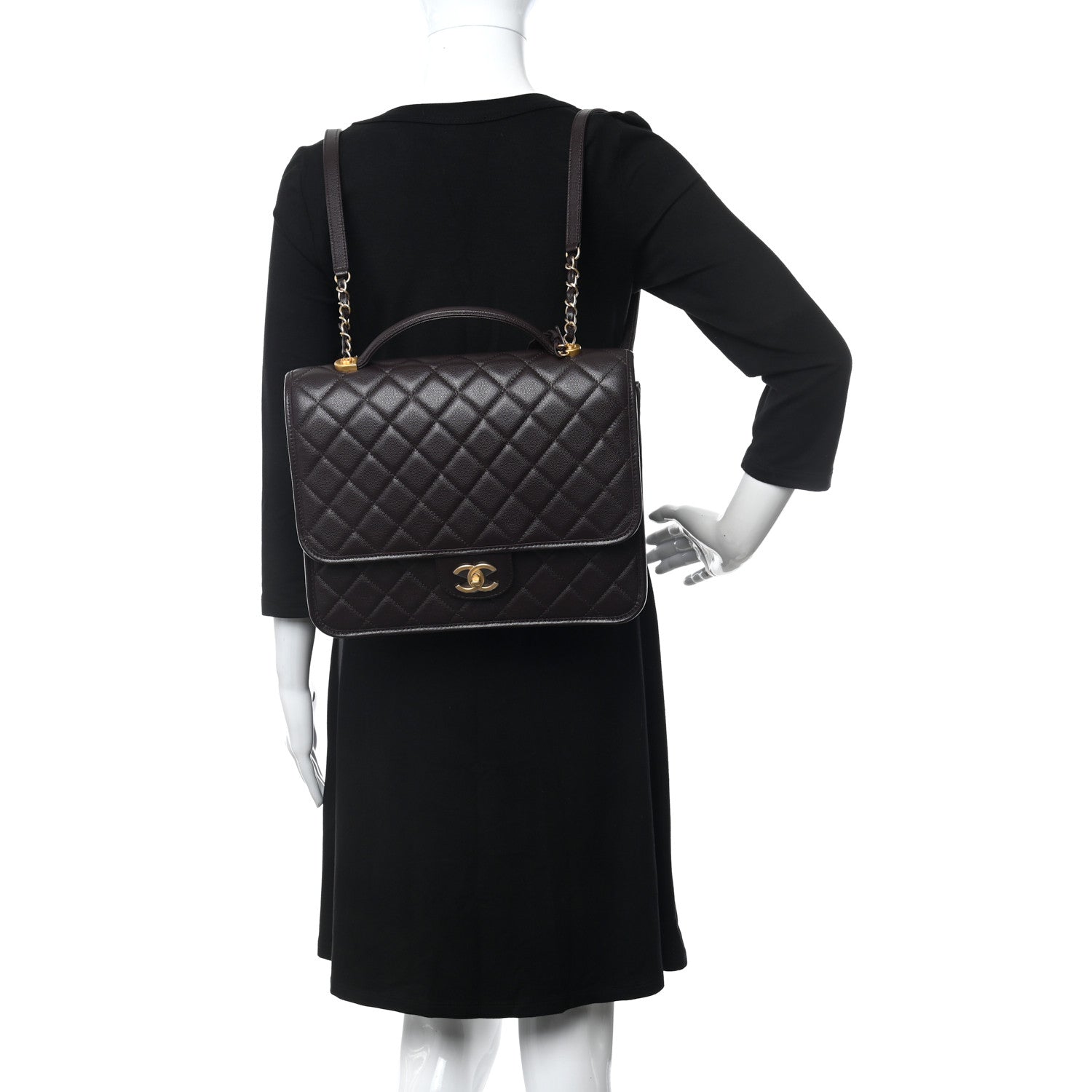 Chanel Caviar Quilted School Memory Backpack Black 2 of 10