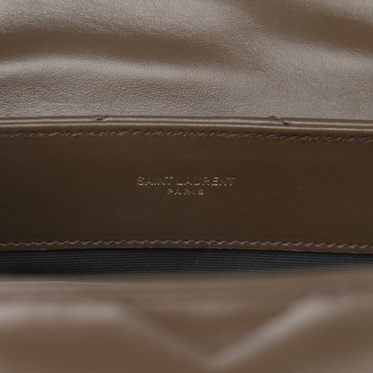 Saint Laurent Calfskin Y Quilted Monogram Small Loulou Chain Satchel Taupe 7 of 15
