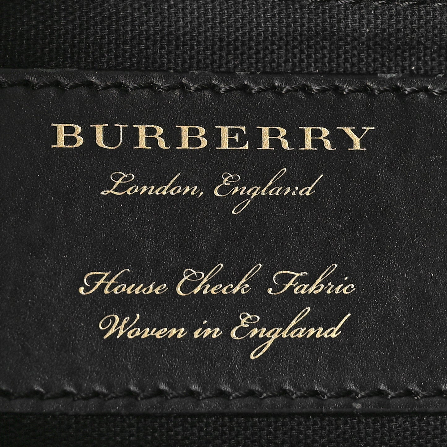 Derby Calfskin House Check Small Banner Tote Black