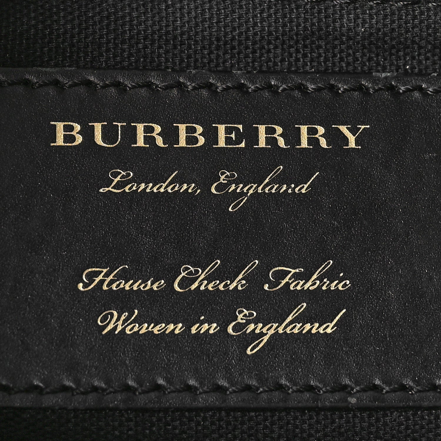 Burberry Derby Calfskin House Check Small Banner Tote Black 6 of 8
