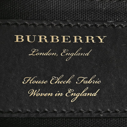 Burberry Derby Calfskin House Check Small Banner Tote Black 6 of 8