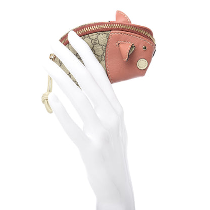 Gucci GG Supreme Monogram Small Pig Coin Purse 2 of 9