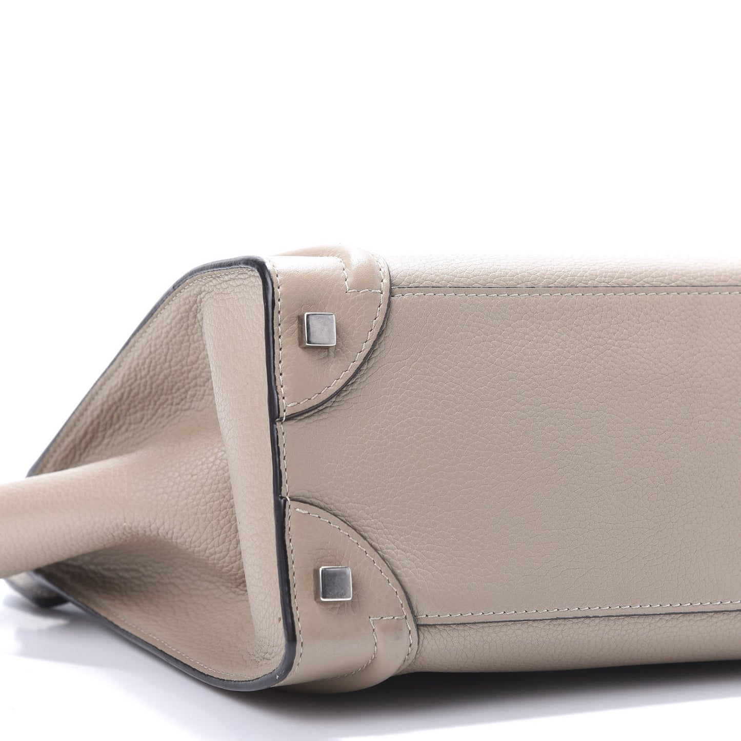 Drummed Calfskin Micro Luggage Dune