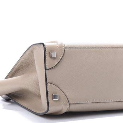 Celine Drummed Calfskin Micro Luggage Dune 6 of 9