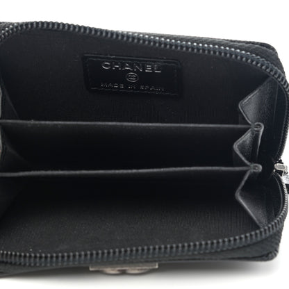 Chanel Caviar Quilted Boy Zip Around Coin Purse Wallet Black 5 of 8