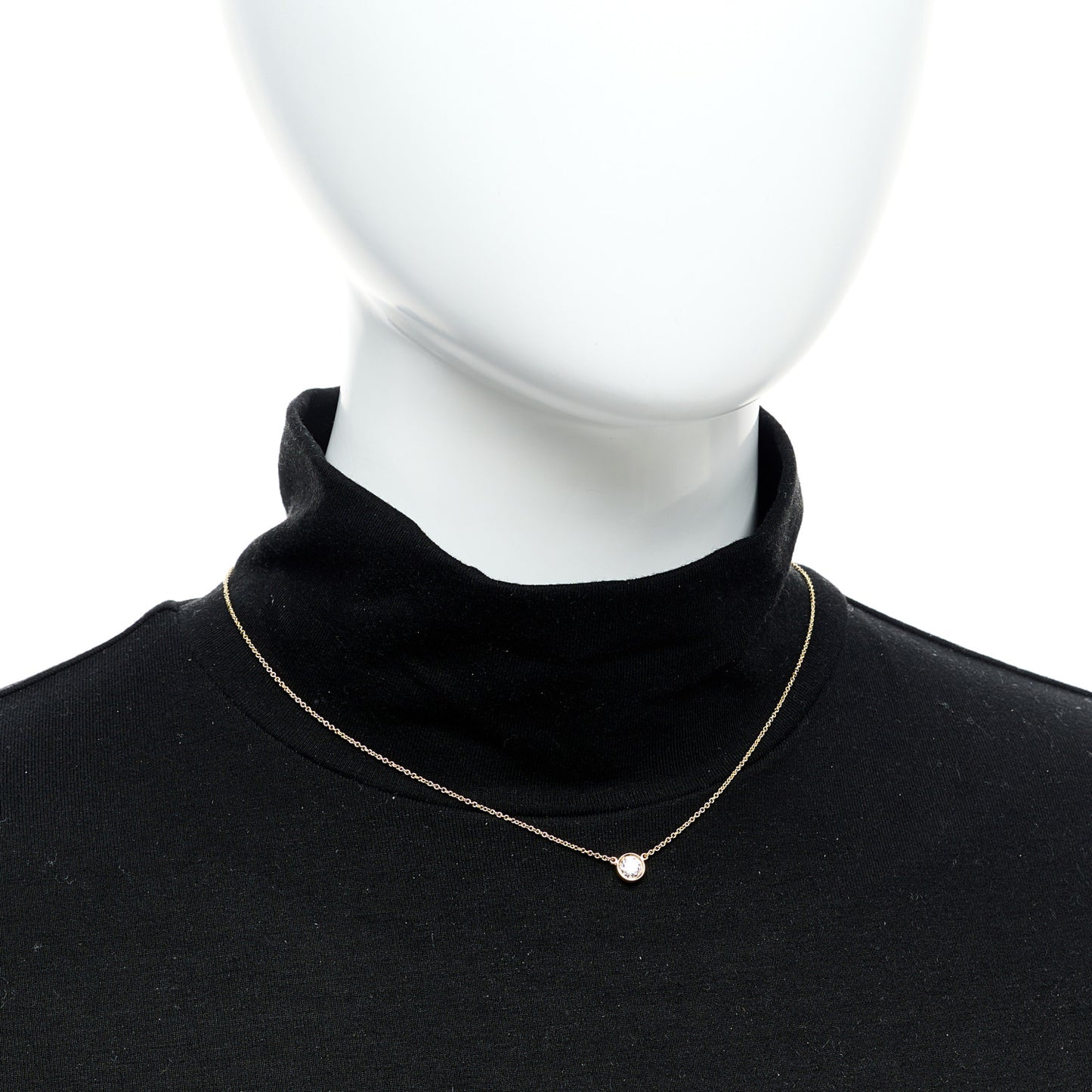 18K Yellow Gold Diamond .43ct Elsa Peretti Diamonds by the Yard Pendant Necklace