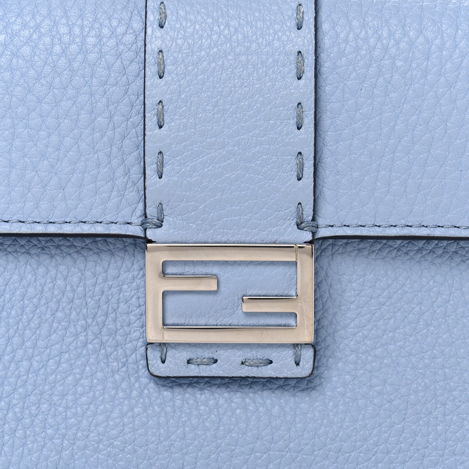 Fendi Cuoio Romano Selleria Baguette Belt Pouch Azzurro Sky 8 of 11