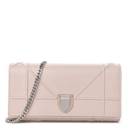 Christian Dior Grained Calfskin Diorama Croisiere Chain Wallet Rose Poudre 1 of 10