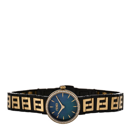 Fendi Stainless Steel Diamond Bezel Blue Mother of Pearl 19mm Fendi Forever Quartz Watch 2 of 4