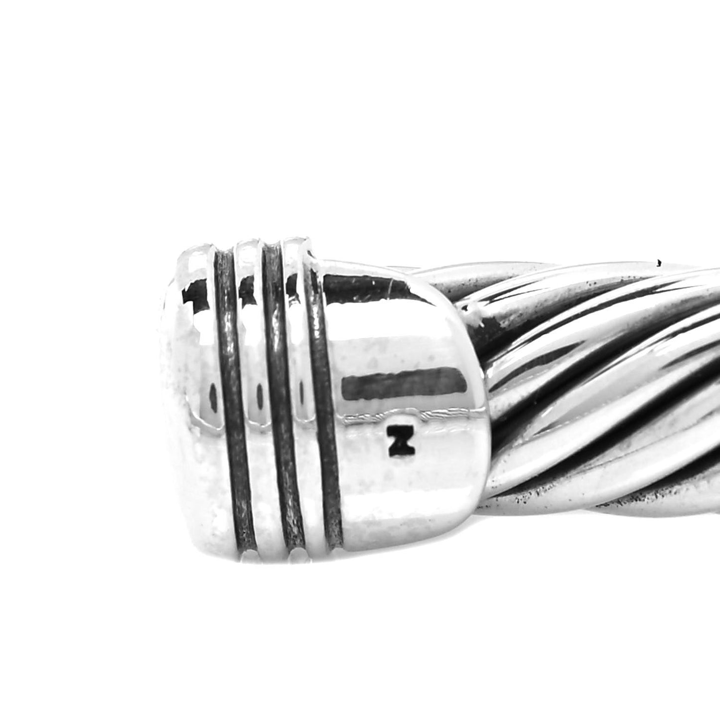 Sterling Silver 14K Yellow Gold 5mm X Station Cable Bracelet