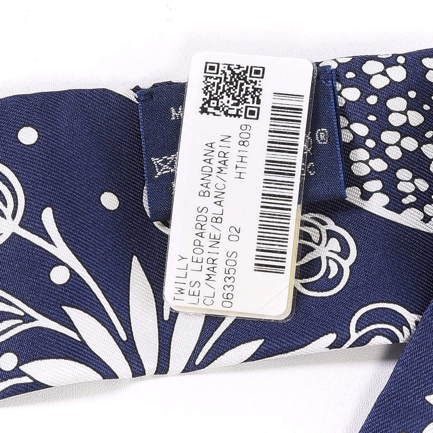 Silk Les Leopards Twilly Marine White