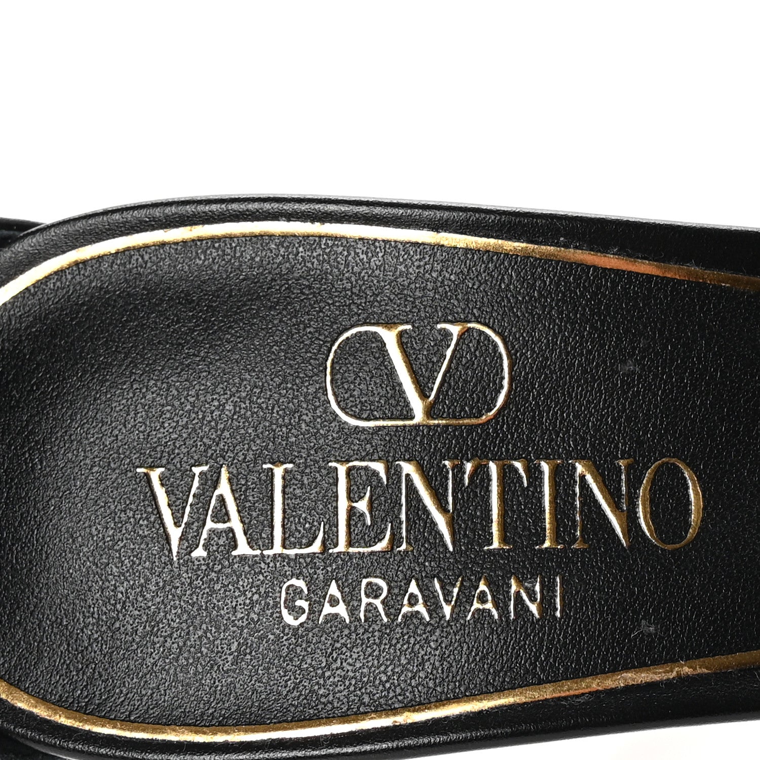 Valentino Garavani Calfskin VLogo 105mm Locker Sandals 36.5 Black 8 of 9