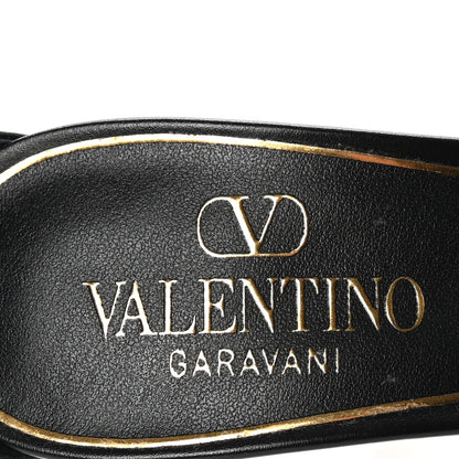Valentino Garavani Calfskin VLogo 105mm Locker Sandals 36.5 Black 8 of 9
