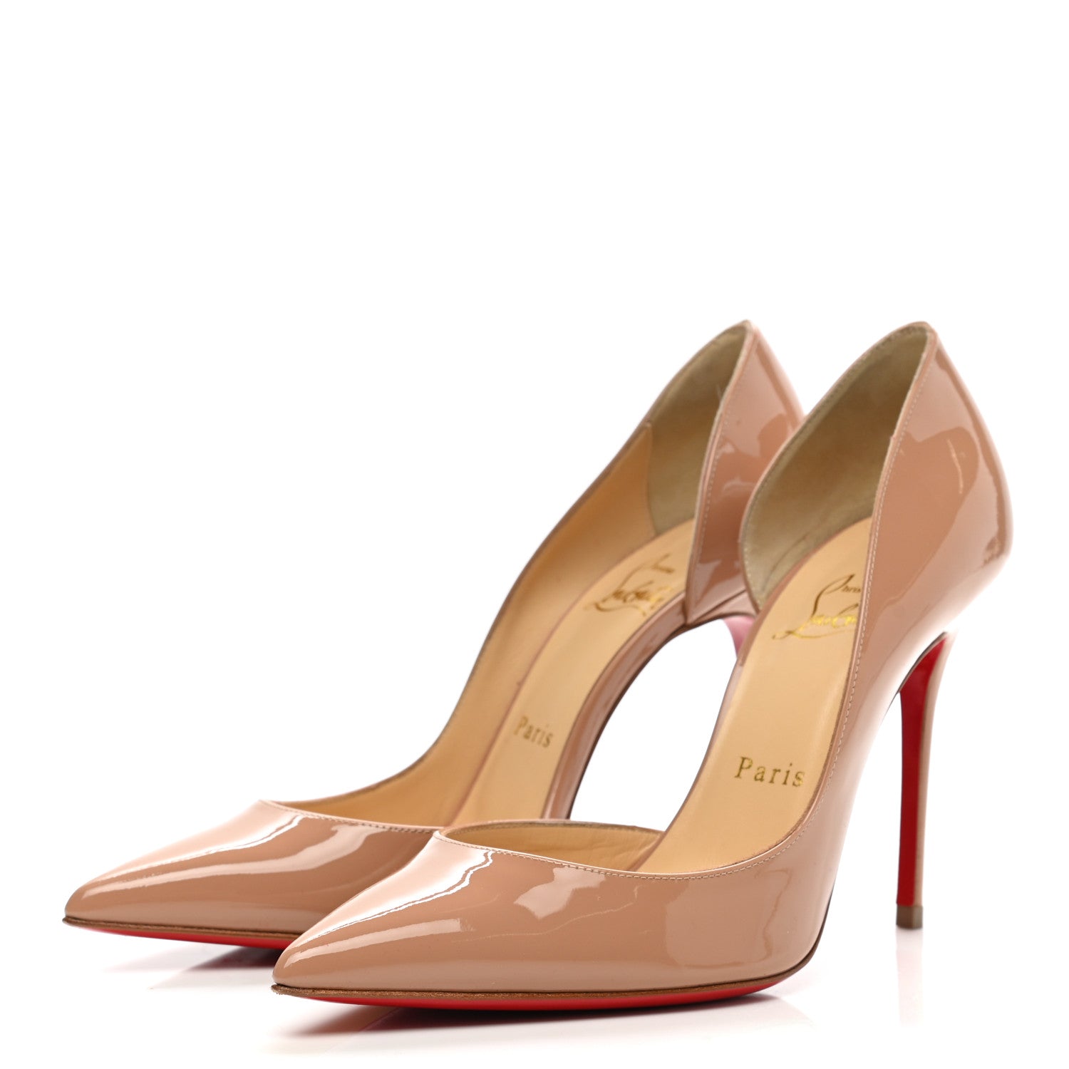 Christian Louboutin Patent Iriza 100 Pumps 36.5 Nude 3 of 10