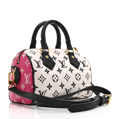 Louis Vuitton Empreinte Monogram Spring in the City Speedy Bandouliere 20 Black White Pink 3 of 9