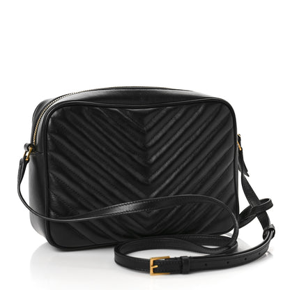 Saint Laurent Calfskin Matelasse Monogram Lou Camera Bag Black 3 of 8