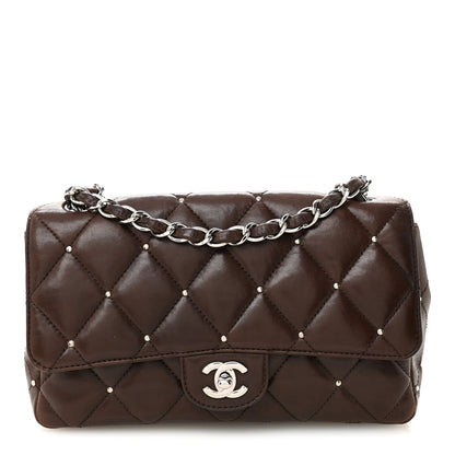 Chanel Lambskin Studded Medium Flap Brown 1 of 10