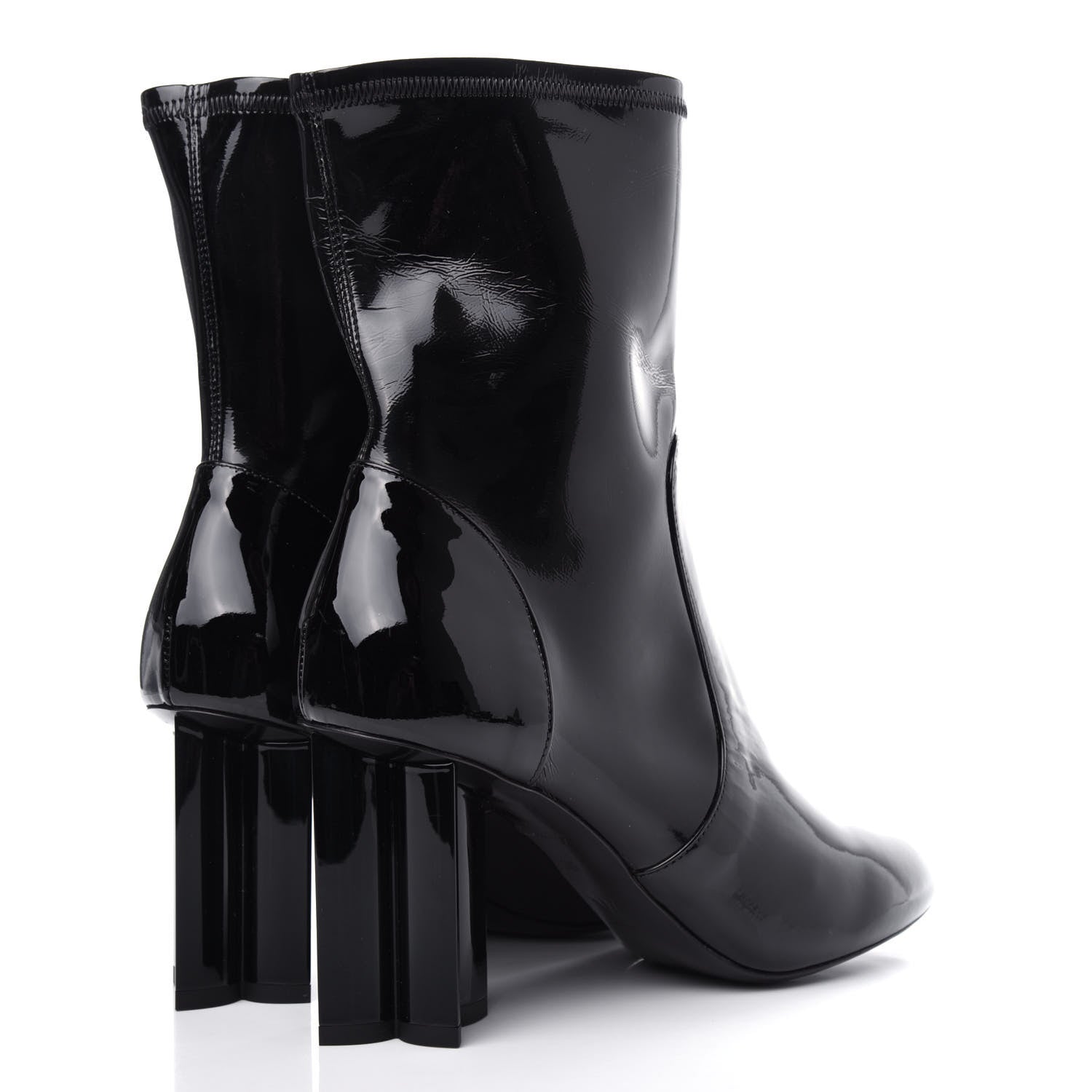 Louis Vuitton Patent Silhouette Ankle Boots 38 Black 4 of 10