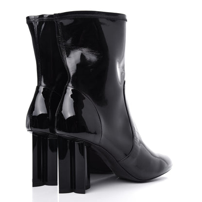 Louis Vuitton Patent Silhouette Ankle Boots 38 Black 4 of 10