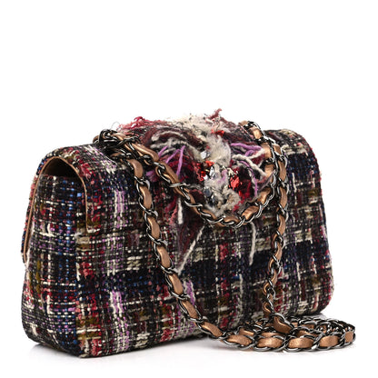 Chanel Tweed Sequin Small Fantasy Single Flap Multicolor 2 of 11