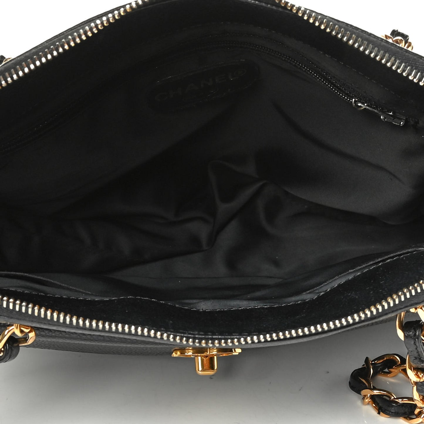 Caviar Flap Shoulder Bag Black