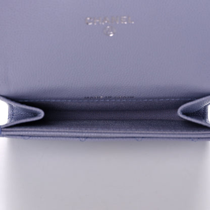 Chanel Caviar Quilted Flap Card Holder Wallet Light Purple 5 of 11