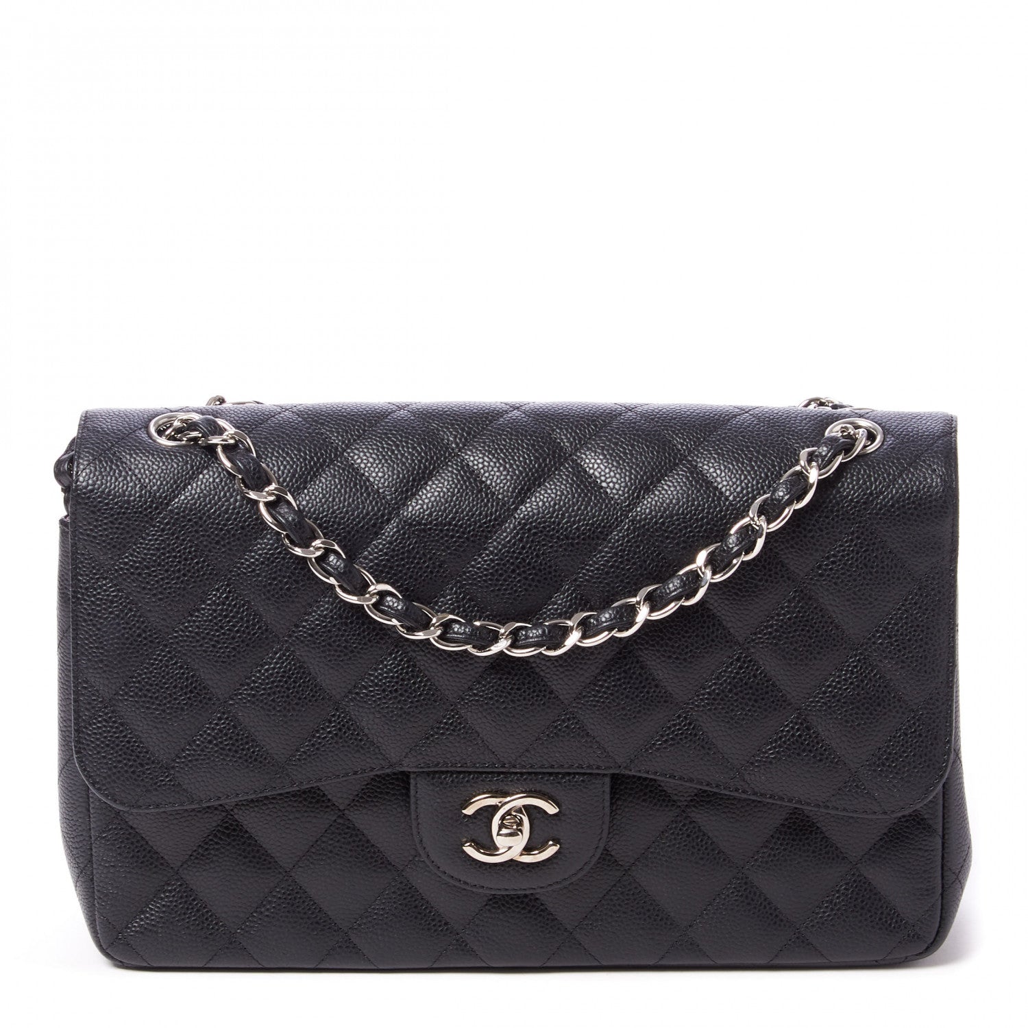 Chanel Caviar Quilted Jumbo Double Flap Black 1 of 8