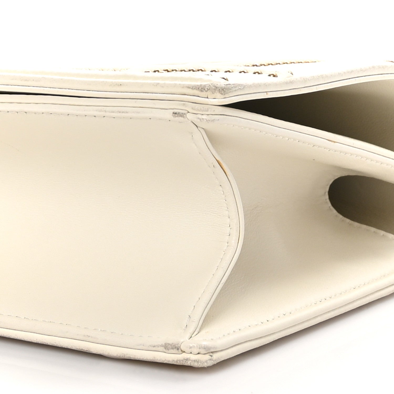 Christian Dior Lambskin Studded Medium Diorama Flap Bag Latte 8 of 8