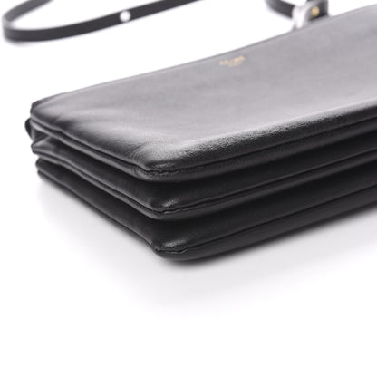 Celine Lambskin Small Trio Crossbody Bag Black 12 of 14