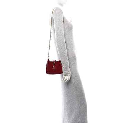 Gucci Crinkled Patent Mini Jackie Notte Bag Rosso Ancora Red 2 of 10
