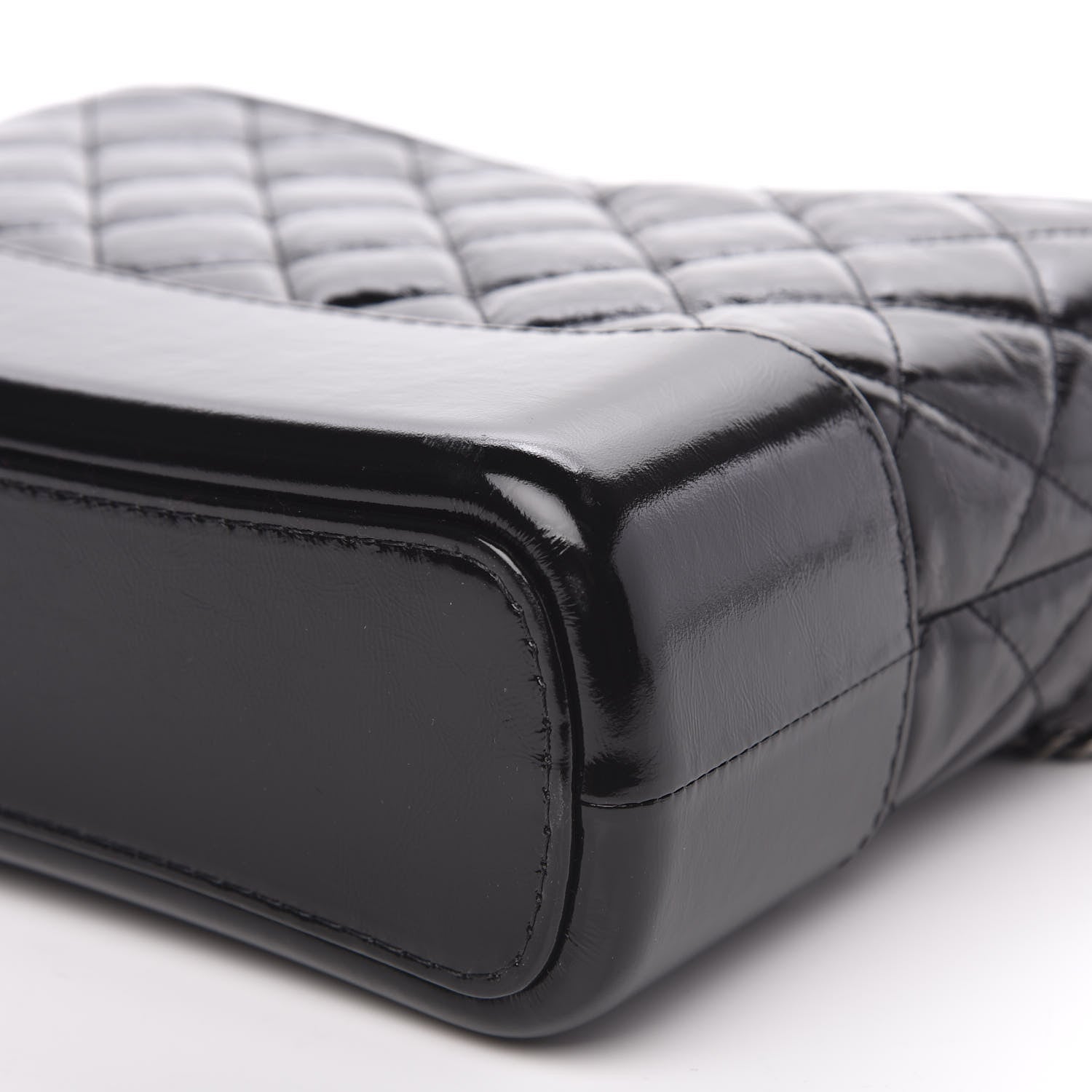 Chanel Patent Quilted Medium Gabrielle Hobo Black 9 of 9