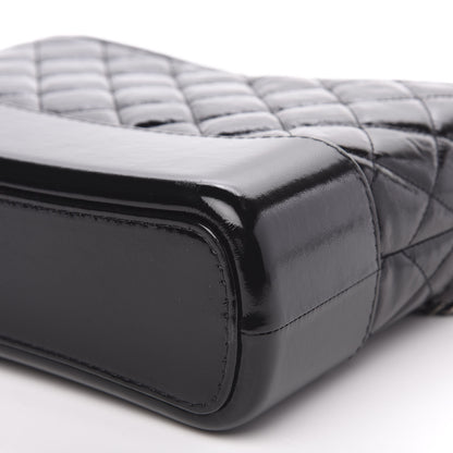 Chanel Patent Quilted Medium Gabrielle Hobo Black 9 of 9