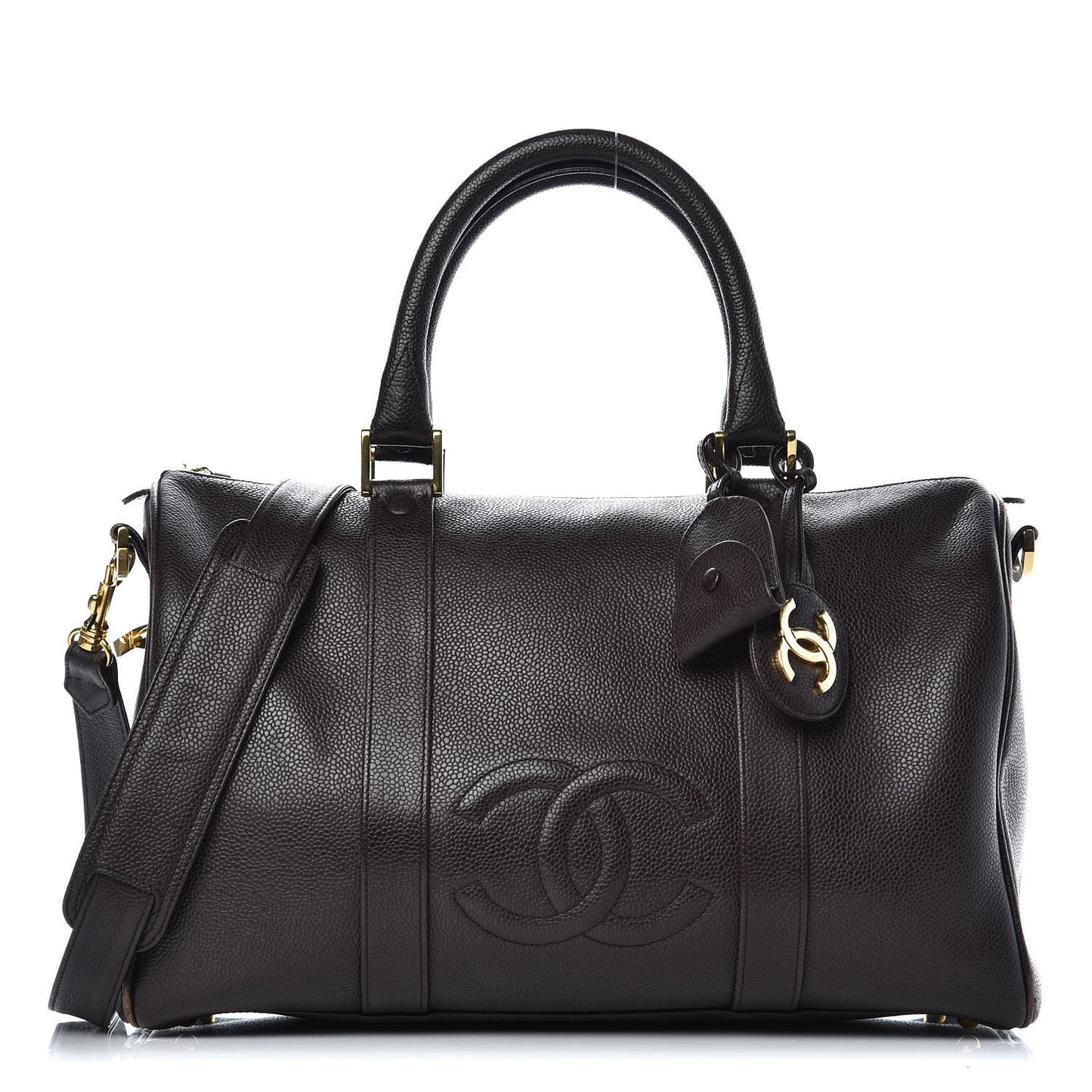 Caviar Timeless CC Duffel Bag Brown