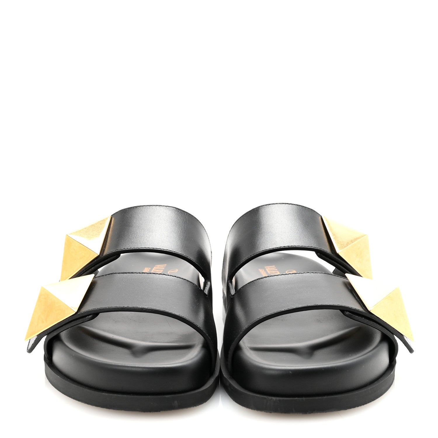 Valentino Garavani Nappa One Stud Slide Sandals 36.5 Black 3 of 10