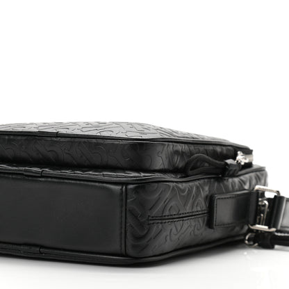 Burberry Calfskin Embossed TB Freddie Crossbody Bag Black 8 of 8