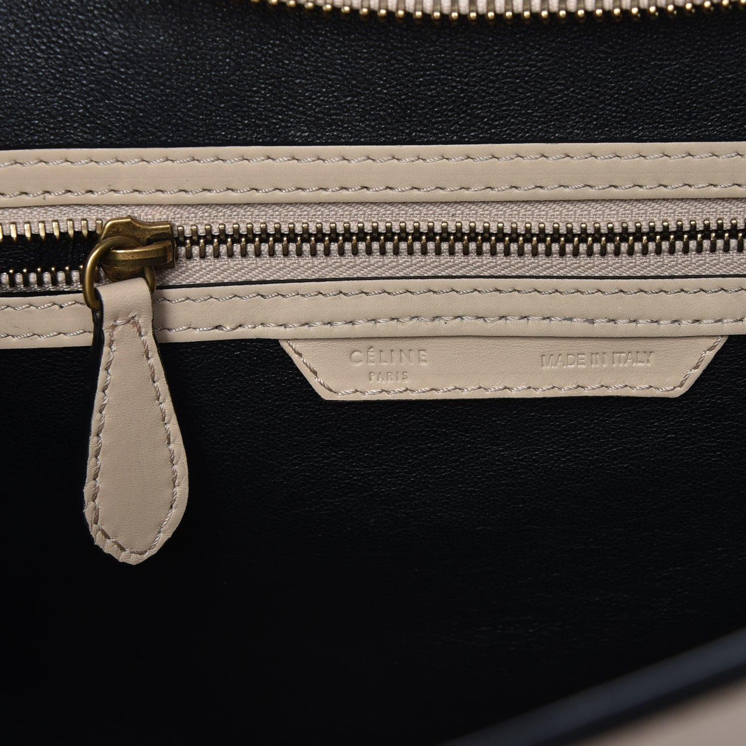 Celine Satin Calfskin Mini Bi-Color Luggage Powder Black 6 of 8