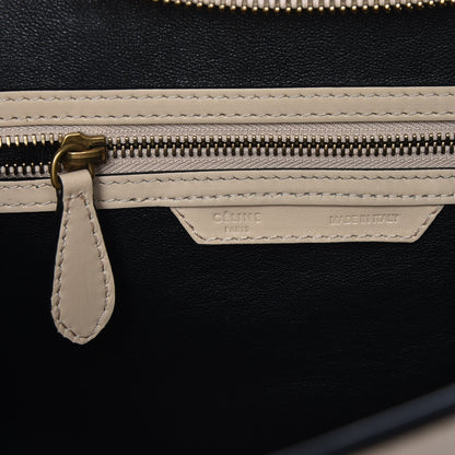 Celine Satin Calfskin Mini Bi-Color Luggage Powder Black 6 of 8