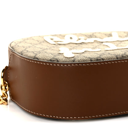 Gucci GG Supreme Monogram Blind For Love Embroidered Mini Chain Shoulder Bag Beige Tuscany 9 of 10