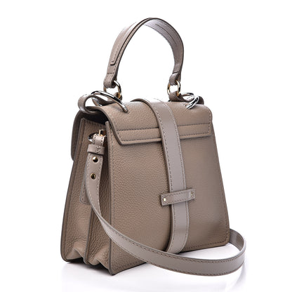 Chloe Shiny Grained Calfskin Small Aby Day Shoulder Bag Motty Grey 3 of 9